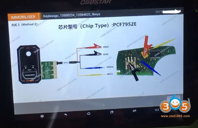 
			Renew Chervolet Cruze 7952E Smart Key  by OBDSTAR X300 DP PLUS		