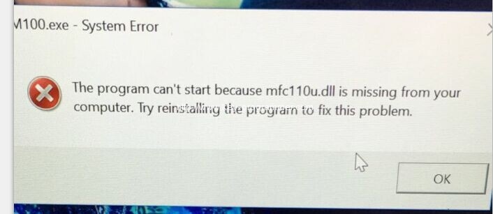 
			TM100 Key Programmer System Error mfc110u missing (solved)		