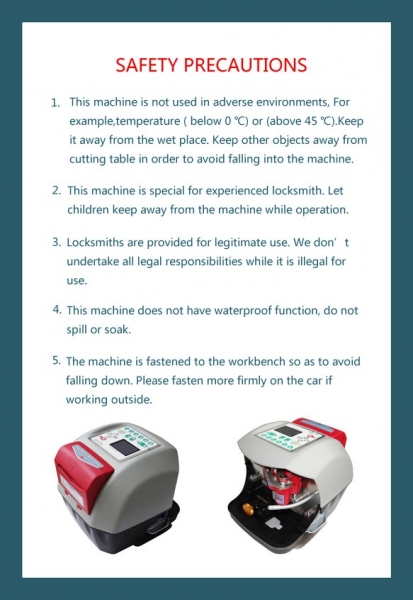 
			V8/X6 Key Cutting Machine Guide in Image		