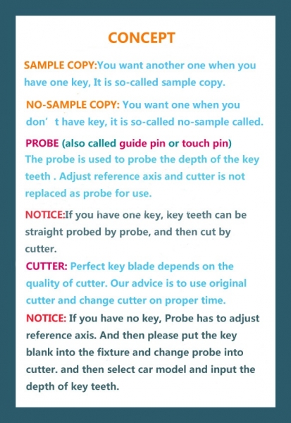 
			V8/X6 Key Cutting Machine Guide in Image		