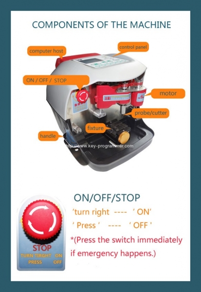 
			V8/X6 Key Cutting Machine Guide in Image		