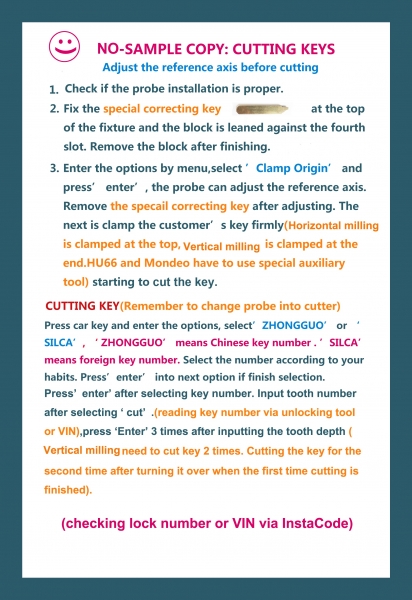 
			V8/X6 Key Cutting Machine Guide in Image		