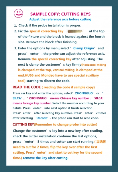 
			V8/X6 Key Cutting Machine Guide in Image		