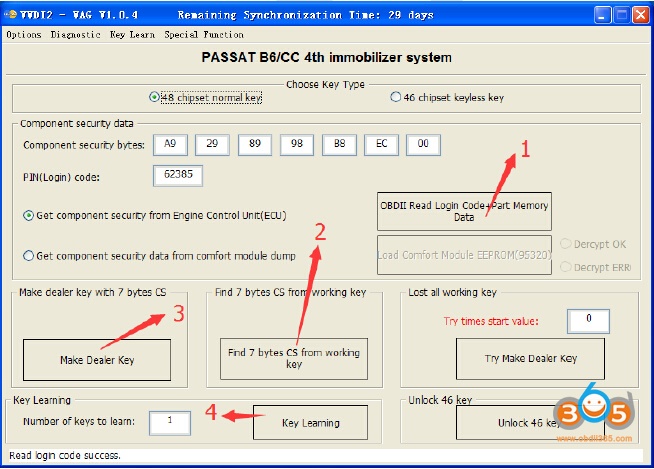 
			VCDS & Xhorse VVDI2 -confirmed to program Passat b6 2007 all keys lost		