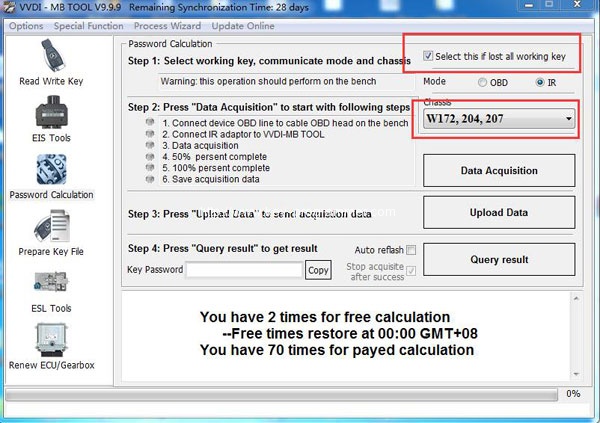 
			VVDI MB BGA will add W172 W204 W207 all keys lost		