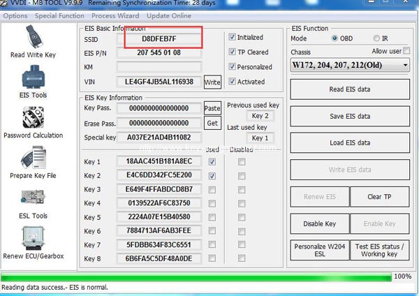 
			VVDI MB BGA will add W172 W204 W207 all keys lost		