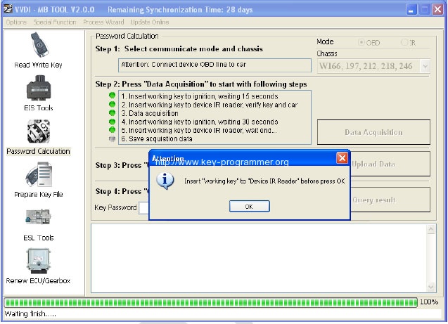 
			VVDI MB Tool adds Benz W246 BAG key via OBD Step by Step		