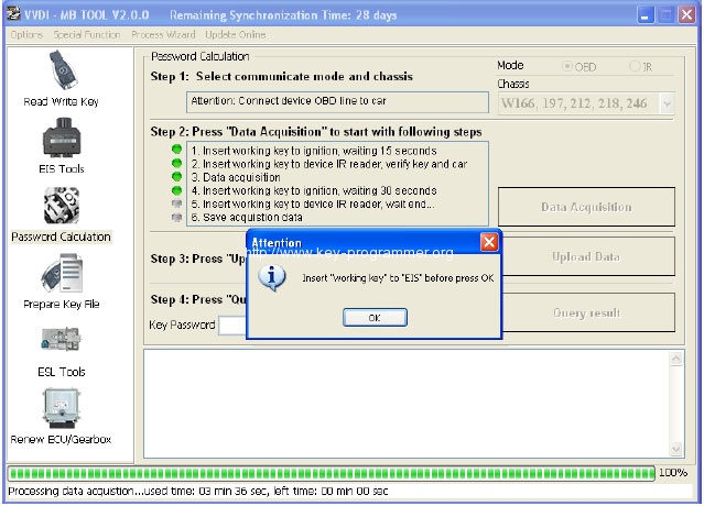 
			VVDI MB Tool adds Benz W246 BAG key via OBD Step by Step		