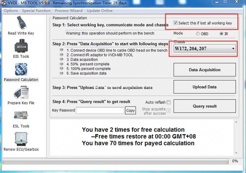 
			VVDI MB Tool W212 W246 W204 W207 W216 W164 All Keys Lost Guide		