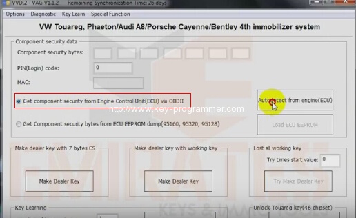 
			VVDI2 Program VW Touareg 2008 – 46 Transponder Key		