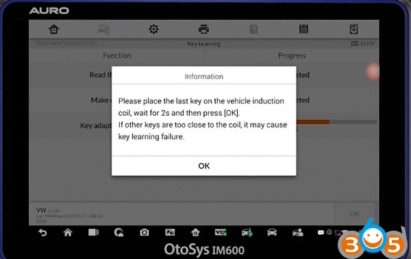 
			VW Passat 2014 Kessy Key Learning using Auro IM600		