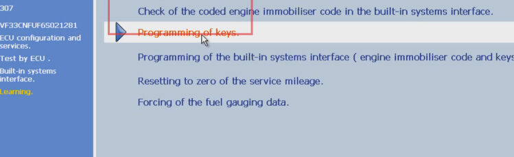 
			Which tool to program key for Peugeot 307 2001?		