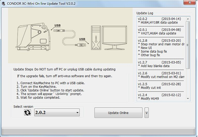 
			Xhorse Condor XC-Mini V4.0.1 Update Feature (2017.06.16)		