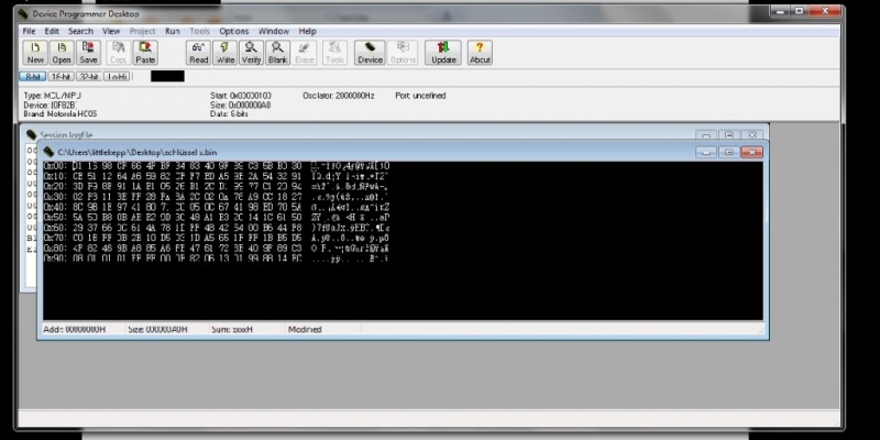 
			XPROG-M Programmer Read MCU of Old MB Keys		