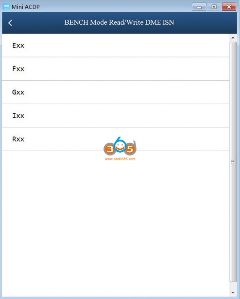 
			Yanhua Mini ACDP BMW ISN Read Write DME List		
