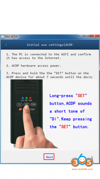 
			Yanhua Mini ACDP “Configure ACDP device WIFI failed” Error Solution		
