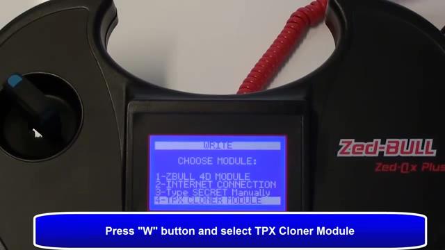 
			Zed Bull and TPX Cloner Copy 4D transponder		