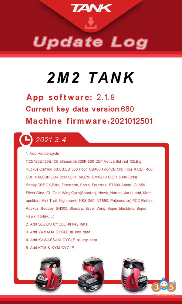 2m2 Magic Tank Motorcycle Key Cutting Update 2