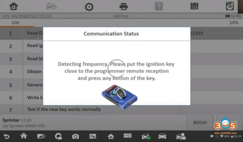 
			Autel IM608 Adds A New Key to Sprinter 2006 W639		