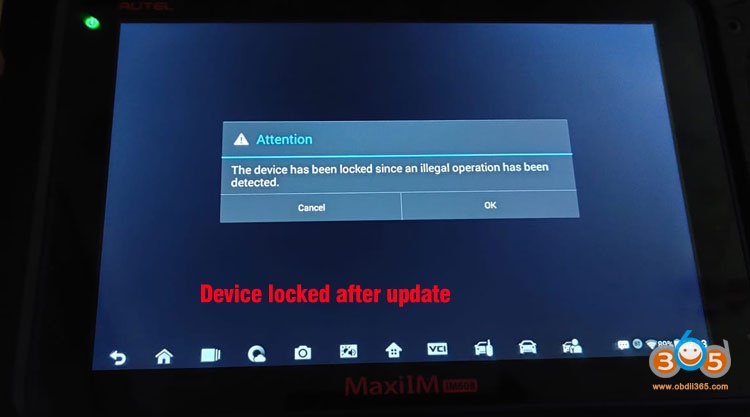 
			Autel IM608 IM508 Device Locked Solution		