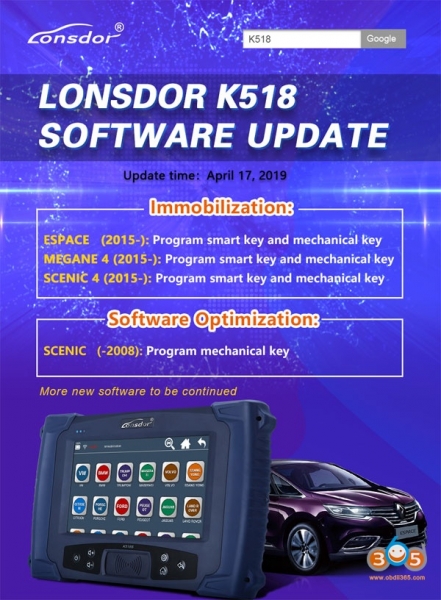 
			Program Renault Scenic 4 2019 Smart Key with Lonsdor or OBDSTAR?		