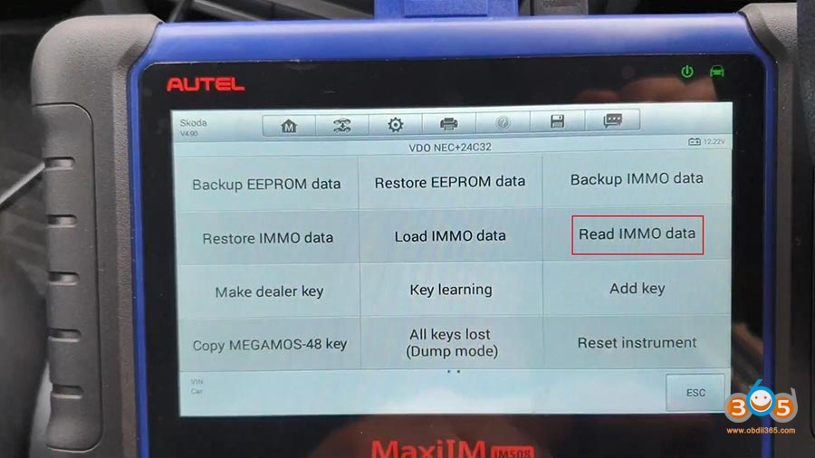 Autel Maxiim Im508 Skoda Octavia 2013 All Keys Lost 09