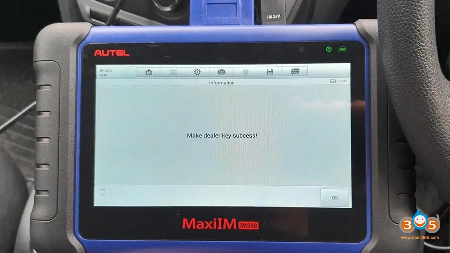 Autel Maxiim Im508 Skoda Octavia 2013 All Keys Lost 14