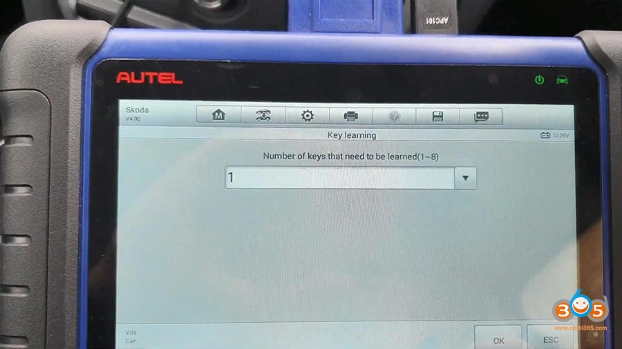 Autel Maxiim Im508 Skoda Octavia 2013 All Keys Lost 16