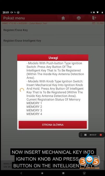 Launch X431 V Register Key 8