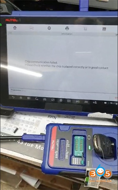 Autel Im608 Chip Communication Failed Solution 1