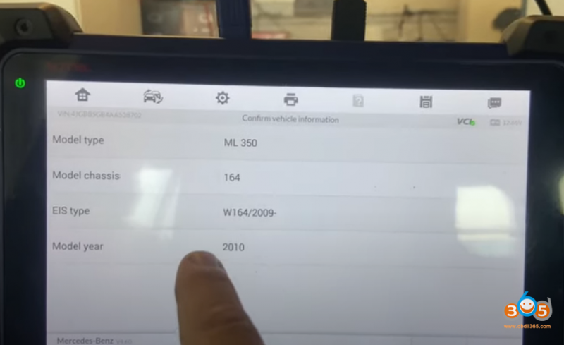 
			Autel IM608 Adds Mercedes 2010 ML350 W164 Key via OBD		