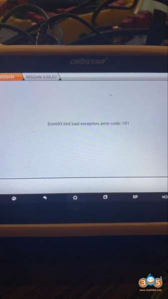 
			How to Solve OBDSTAR X300 DP Plus “Load exception, Error Code: -101”		