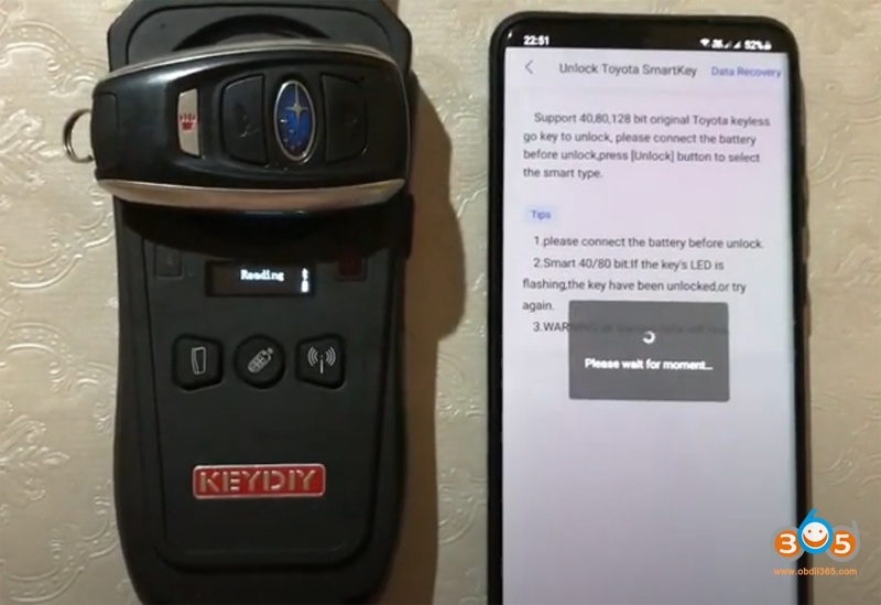 
			How to Unlock Subaru 4D or 8A Smart Key with Keydiy KD-X2?		