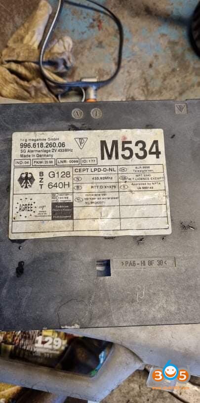 Porsche 911 1999 Write Key 1