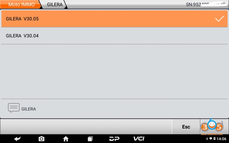 Obdstar GILERA ACI60X Key Programming 2