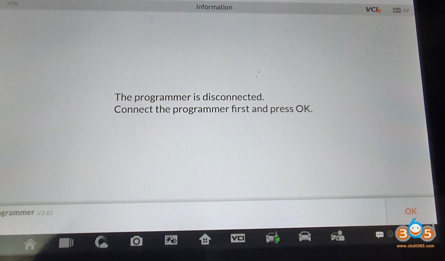 02 Autel Im608 The Programmer Is Disconnected