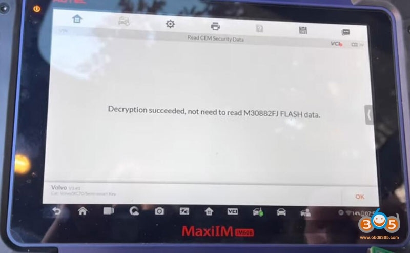 
			Autel IM608 Program 2008 Volvo XC70 All Keys Lost		