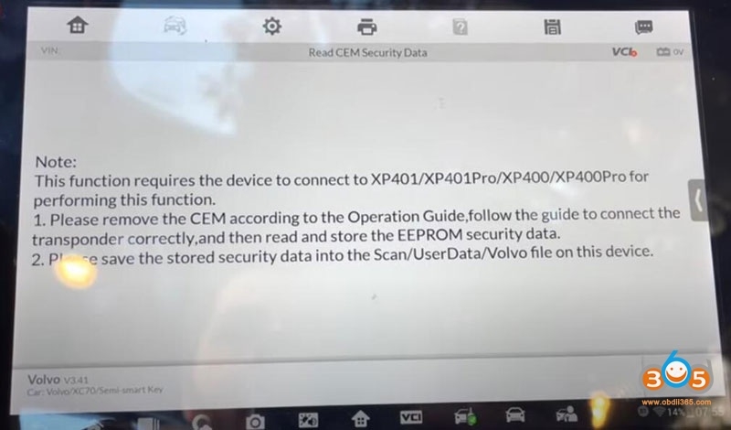 
			Autel IM608 Program 2008 Volvo XC70 All Keys Lost		