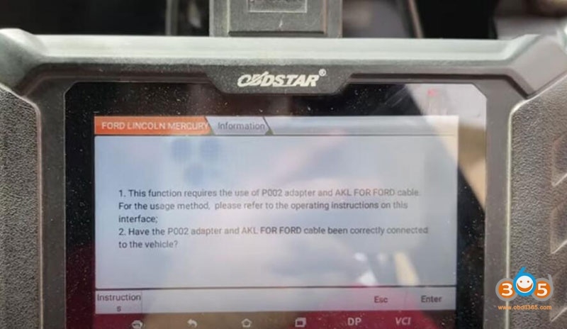 
			Program Ford Endeavour 2016-2018 All Keys Lost with Active Alarm by OBDSTAR		