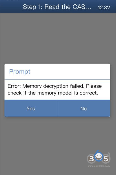 Yanhua Mini Acdp Bmw BMW CAS3 Memory Decryption Failed 2