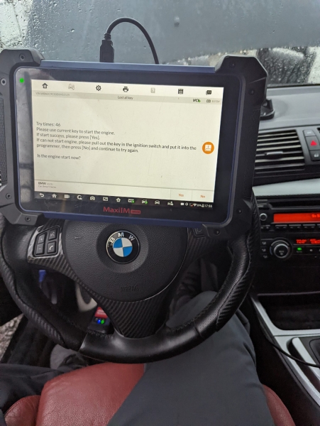 
			2011 BMW 135i CAS3+ ISTAP All Keys Lost with Autel IM608		