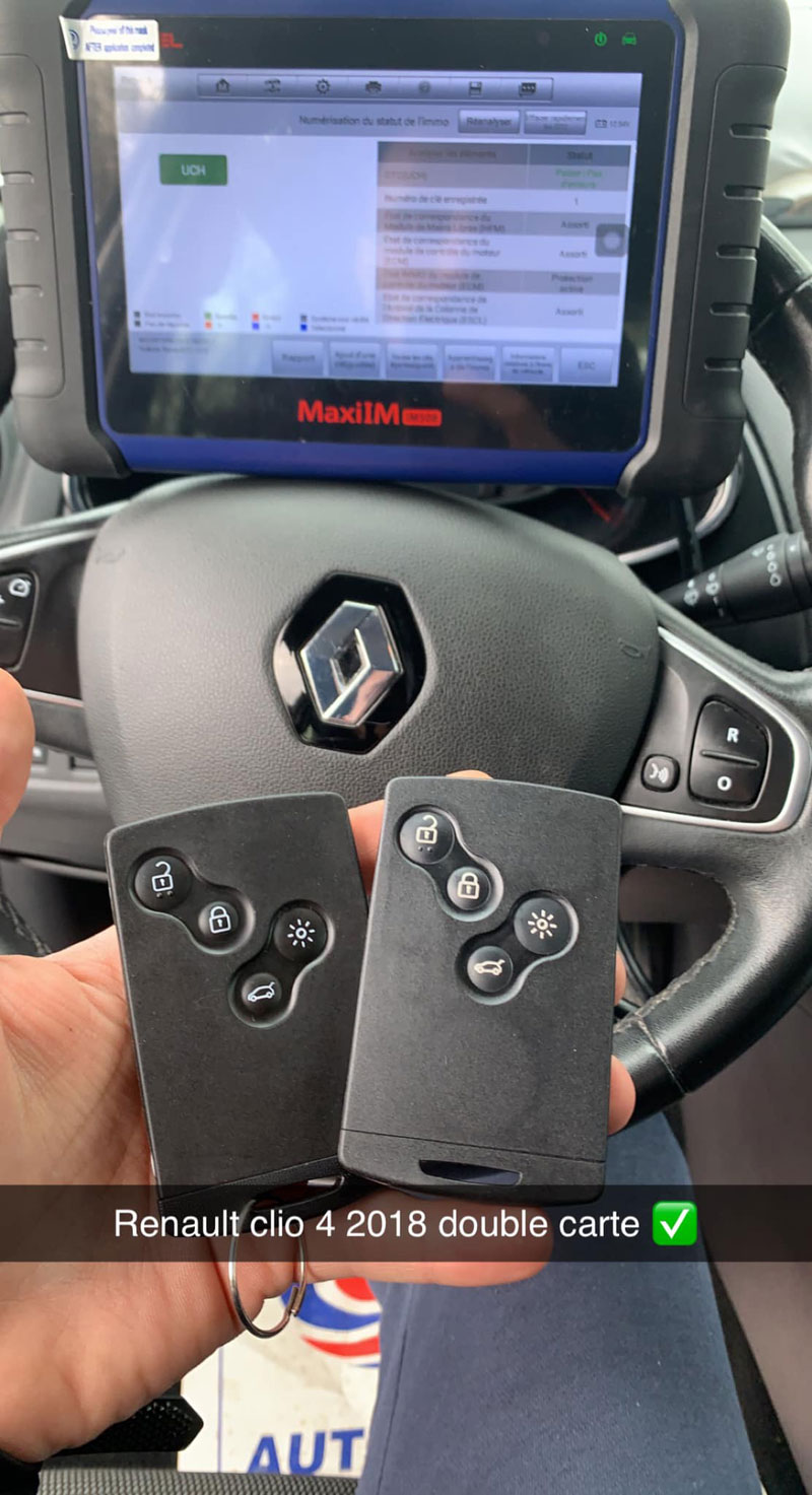 Autel Im508 Xp400 Renault Clio 4 2018 Key 3