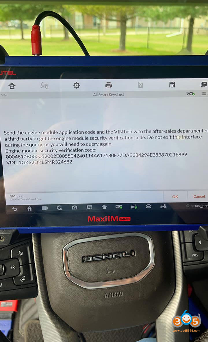 Autel Im608 Gm Body Module Verification Code 1