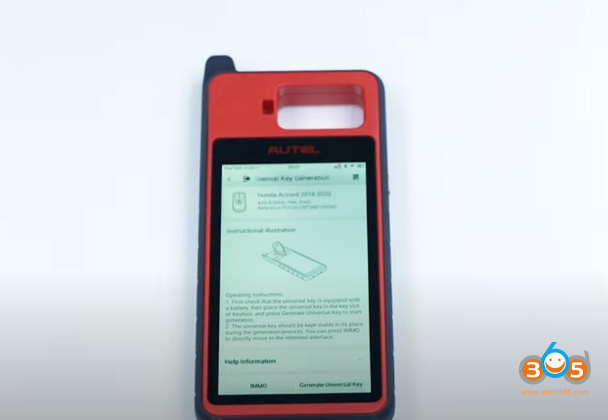 Autel Km100 Generate Honda Key 6