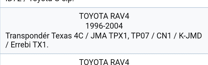 Clone Toyota Rav4 2004 Key 1