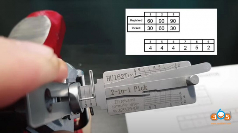 
			How to Decode VW Audi HU162T(9) HU162T(10) Lock with Lishi Pick?		