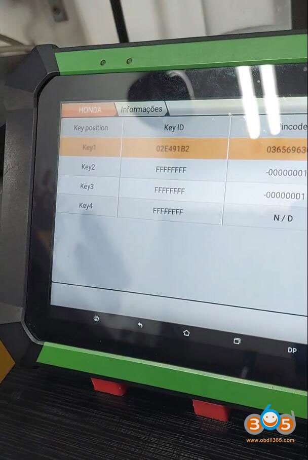 Obdstar X300 Dp Honda Sh 2017 All Keys Lost 8