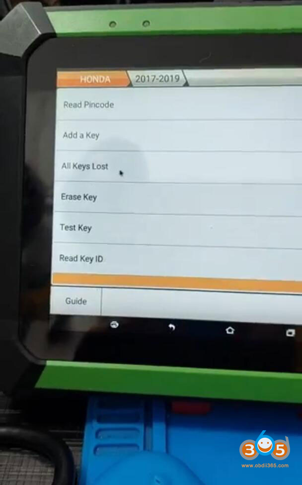 Obdstar X300 Dp Honda Sh 2017 All Keys Lost 9