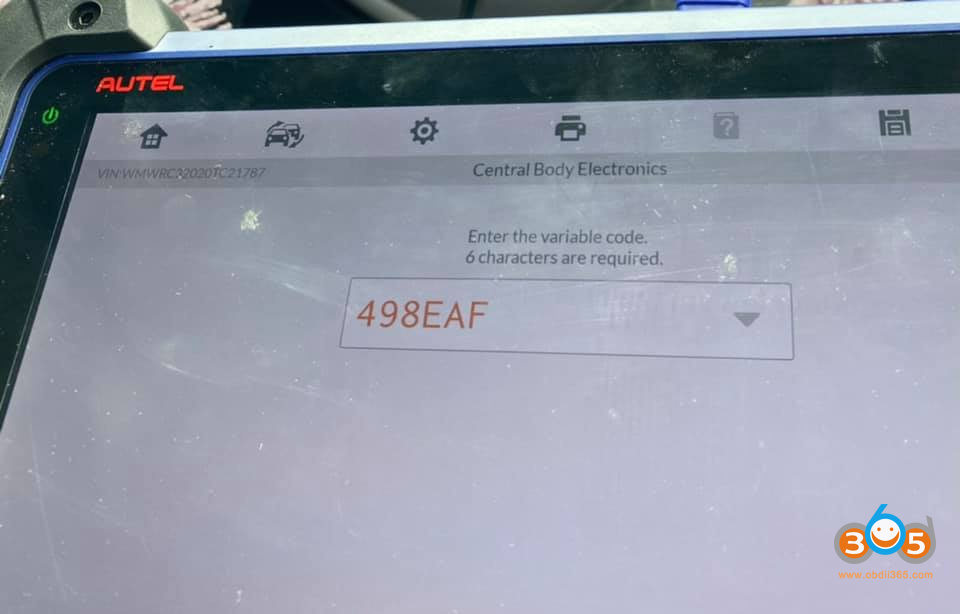 Program BMW Mini Remote With Bar Code With Autel IM508 IM608 4