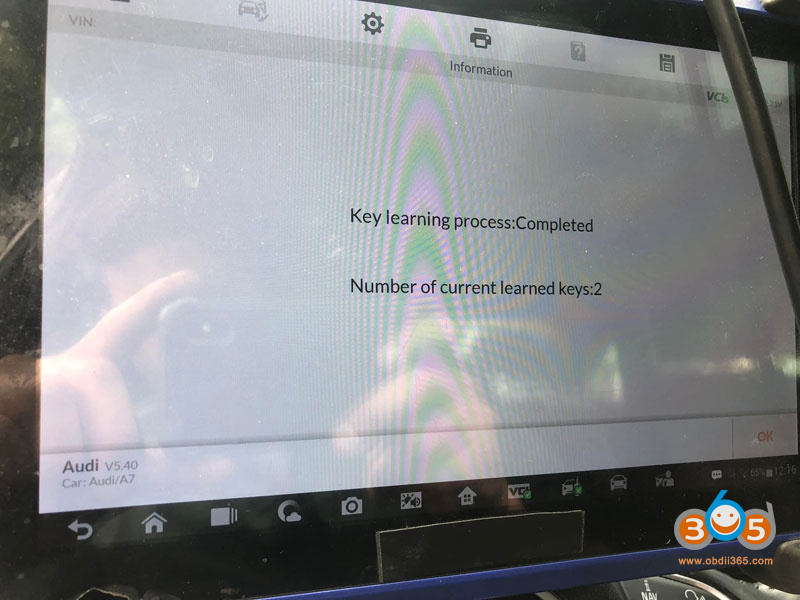 Autel Im608 2018 Audi A6 Add Key 3